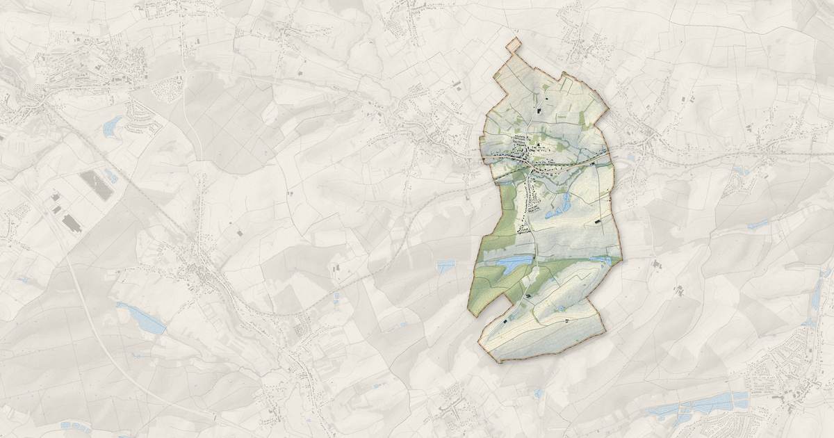 Portrait cartographique de Metzing : relief, eau, forêts, bâti et voies, calculés à partir des données de l'IGN