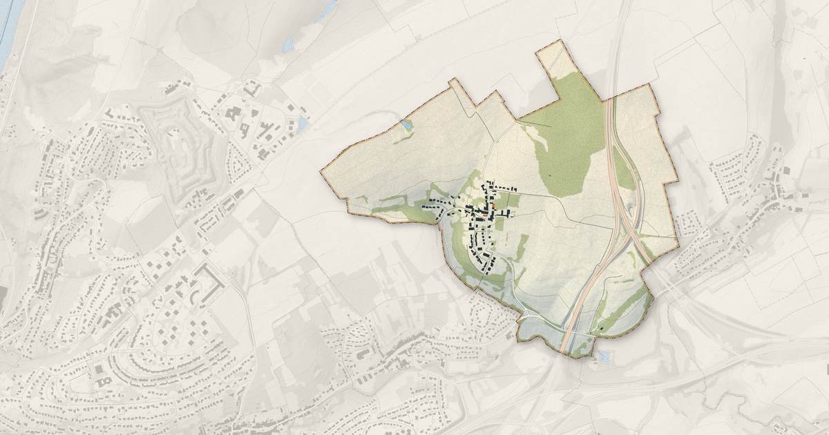 Portrait cartographique de Mey : relief, eau, forêts, bâti et voies, calculés à partir des données de l'IGN