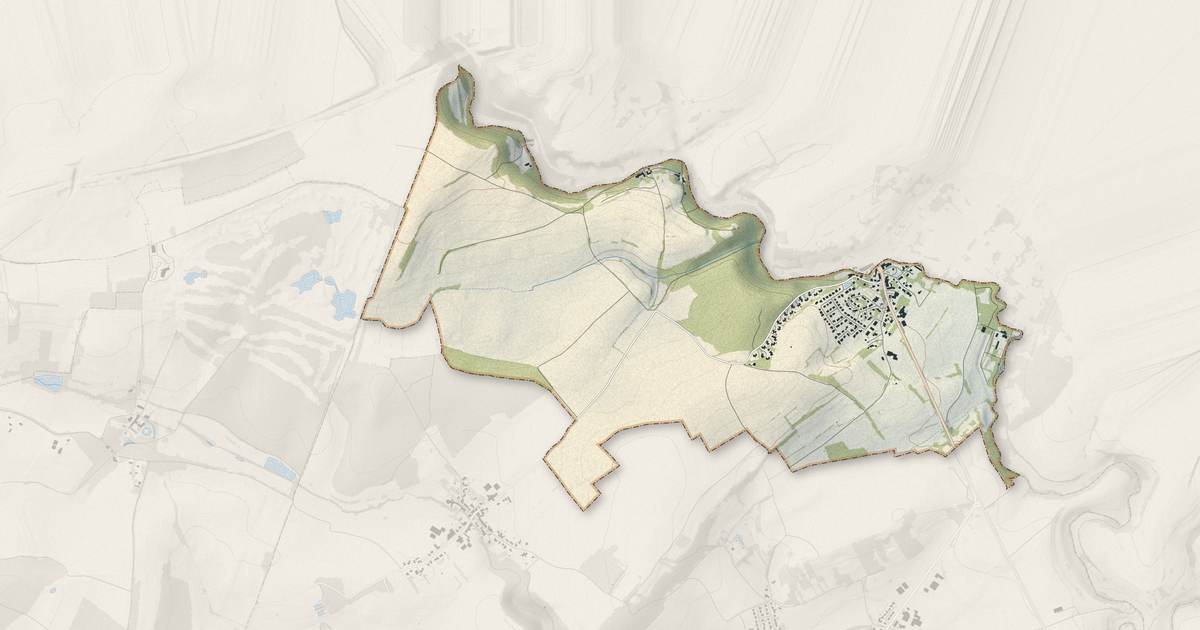 Portrait cartographique de Mondorff : relief, eau, forêts, bâti et voies, calculés à partir des données de l'IGN