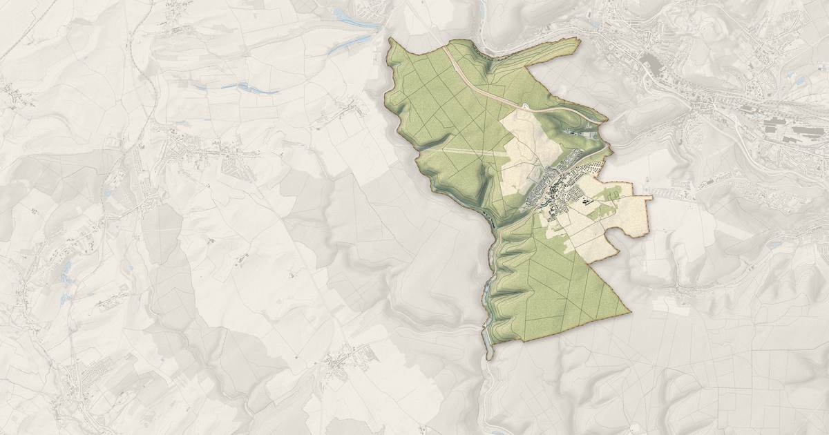 Portrait cartographique de Neufchef : relief, eau, forêts, bâti et voies, calculés à partir des données de l'IGN