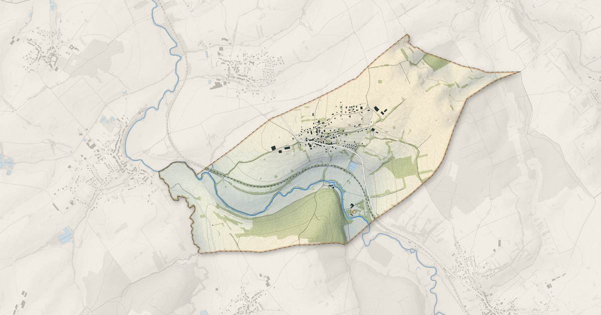 Portrait cartographique de Oberstinzel : relief, eau, forêts, bâti et voies, calculés à partir des données de l'IGN