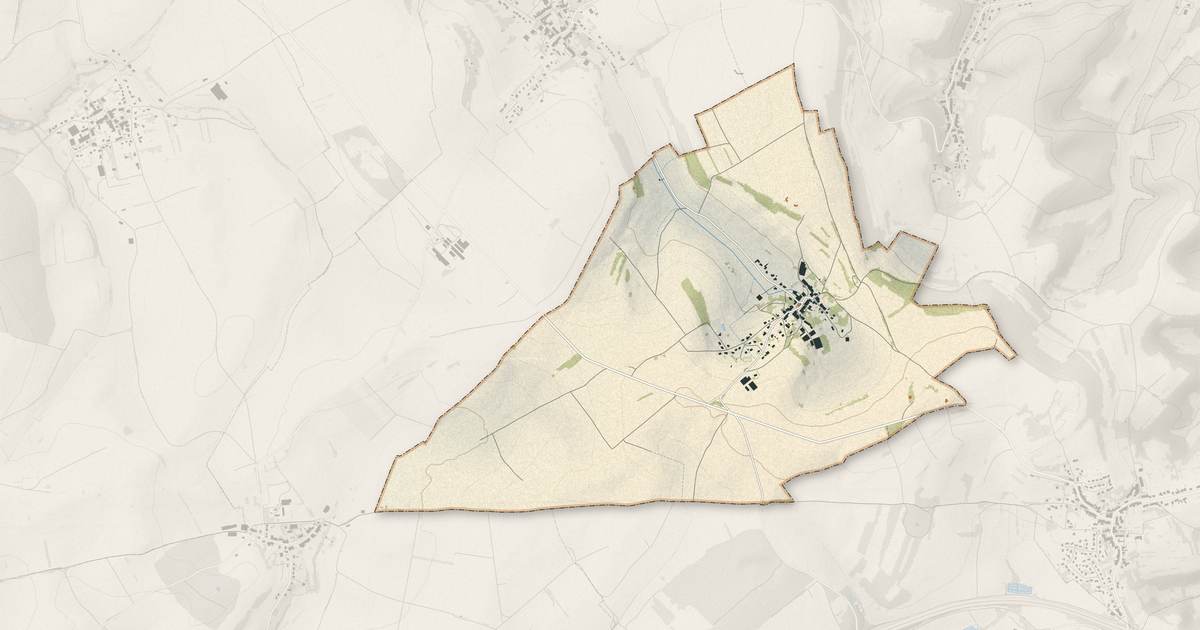 Portrait cartographique de Obervisse : relief, eau, forêts, bâti et voies, calculés à partir des données de l'IGN