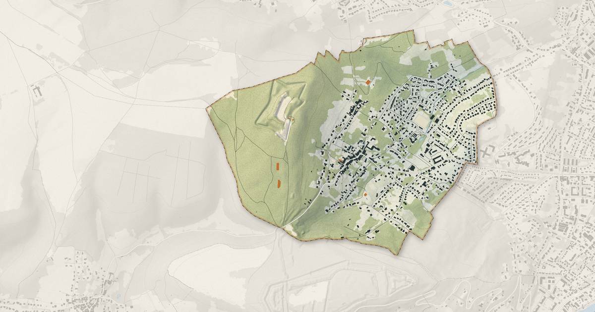 Portrait cartographique de Plappeville : relief, eau, forêts, bâti et voies, calculés à partir des données de l'IGN