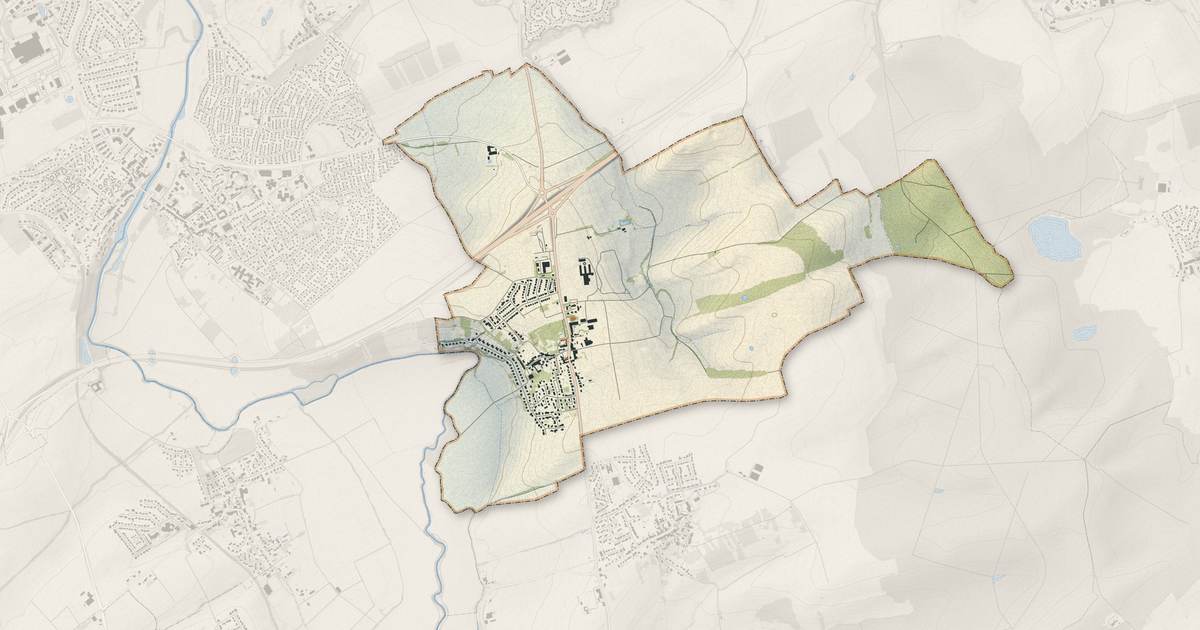Portrait cartographique de Pouilly : relief, eau, forêts, bâti et voies, calculés à partir des données de l'IGN