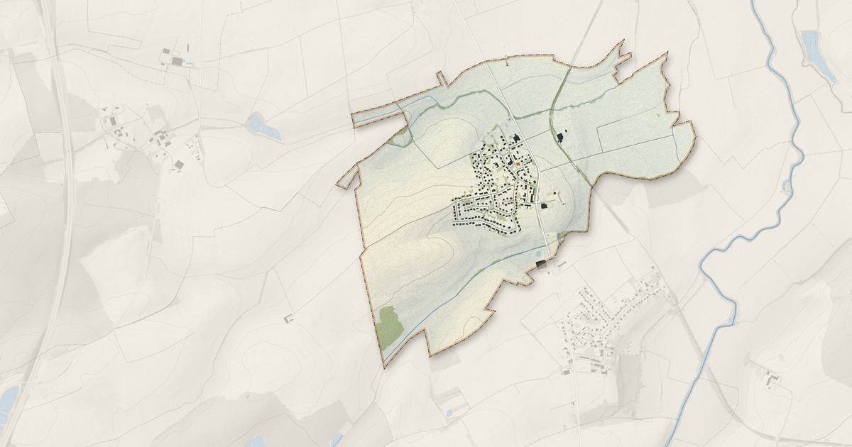 Portrait cartographique de Pournoy-la-Chétive : relief, eau, forêts, bâti et voies, calculés à partir des données de l'IGN