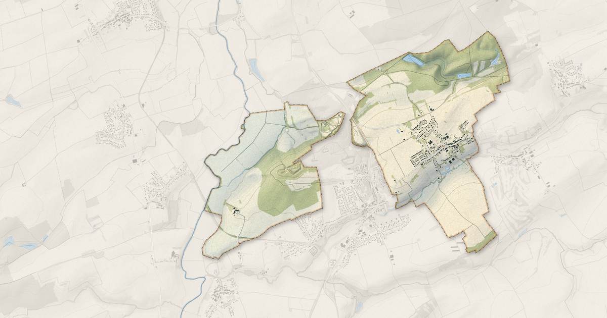 Portrait cartographique de Pournoy-la-Grasse : relief, eau, forêts, bâti et voies, calculés à partir des données de l'IGN