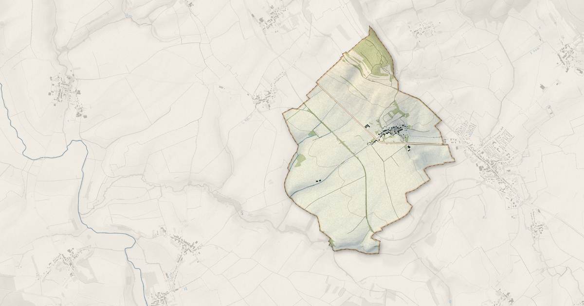 Portrait cartographique de Puzieux : relief, eau, forêts, bâti et voies, calculés à partir des données de l'IGN