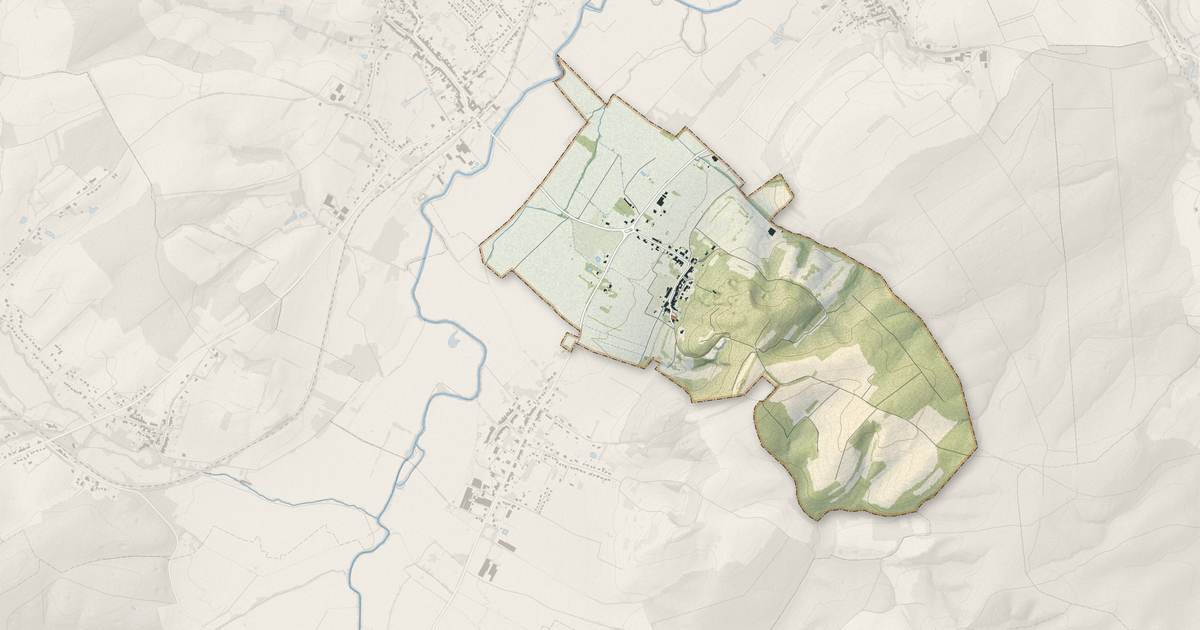 Portrait cartographique de Rémelfang : relief, eau, forêts, bâti et voies, calculés à partir des données de l'IGN
