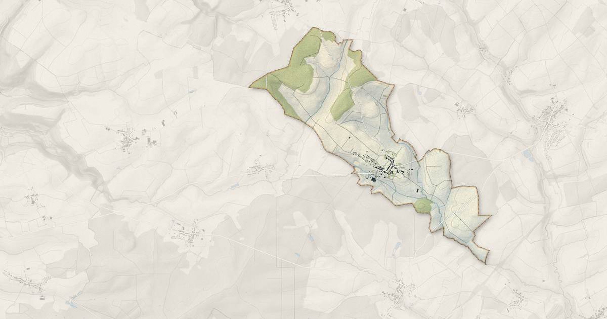 Portrait cartographique de Rémeling : relief, eau, forêts, bâti et voies, calculés à partir des données de l'IGN