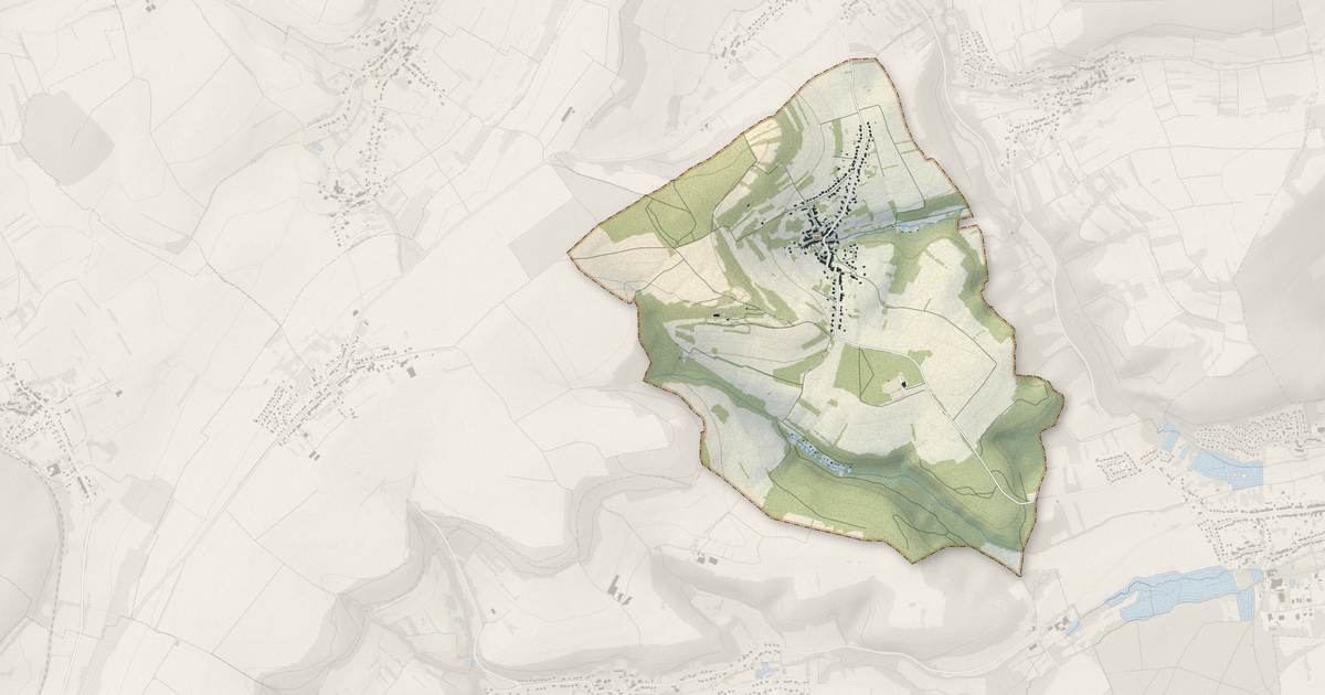 Portrait cartographique de Rémering : relief, eau, forêts, bâti et voies, calculés à partir des données de l'IGN