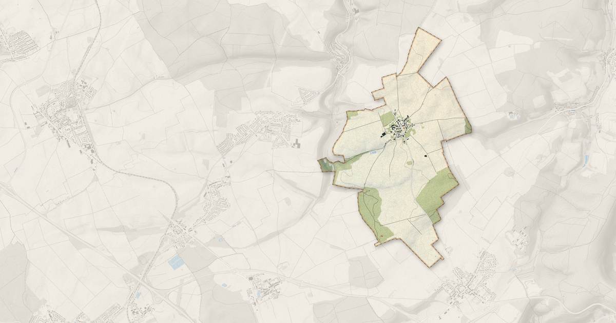 Portrait cartographique de Rochonvillers : relief, eau, forêts, bâti et voies, calculés à partir des données de l'IGN