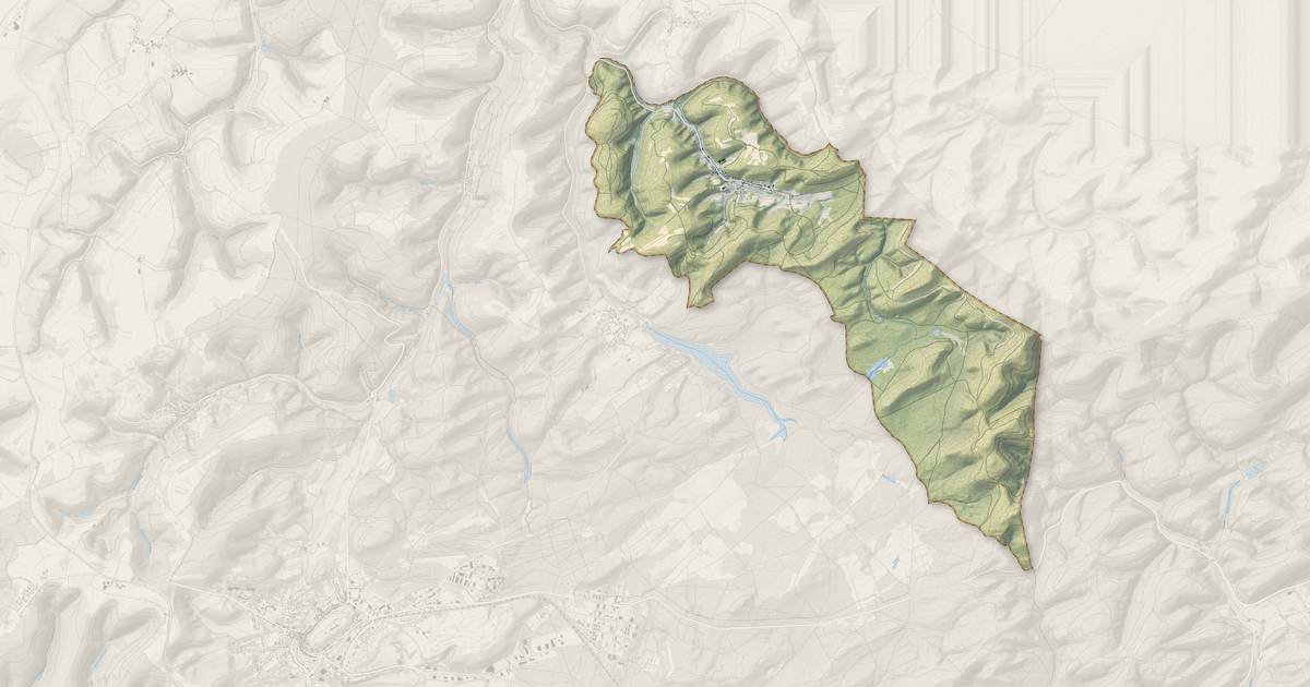 Portrait cartographique de Roppeviller : relief, eau, forêts, bâti et voies, calculés à partir des données de l'IGN