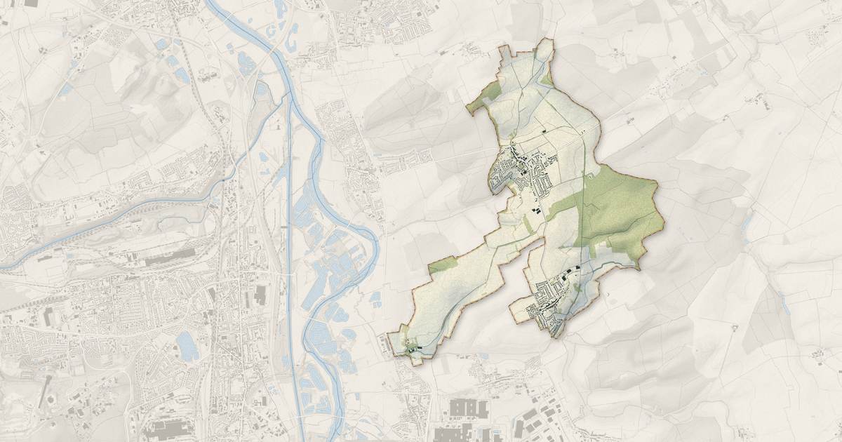 Portrait cartographique de Rurange-lès-Thionville : relief, eau, forêts, bâti et voies, calculés à partir des données de l'IGN