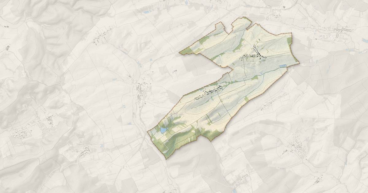 Portrait cartographique de Saint-François-Lacroix : relief, eau, forêts, bâti et voies, calculés à partir des données de l'IGN