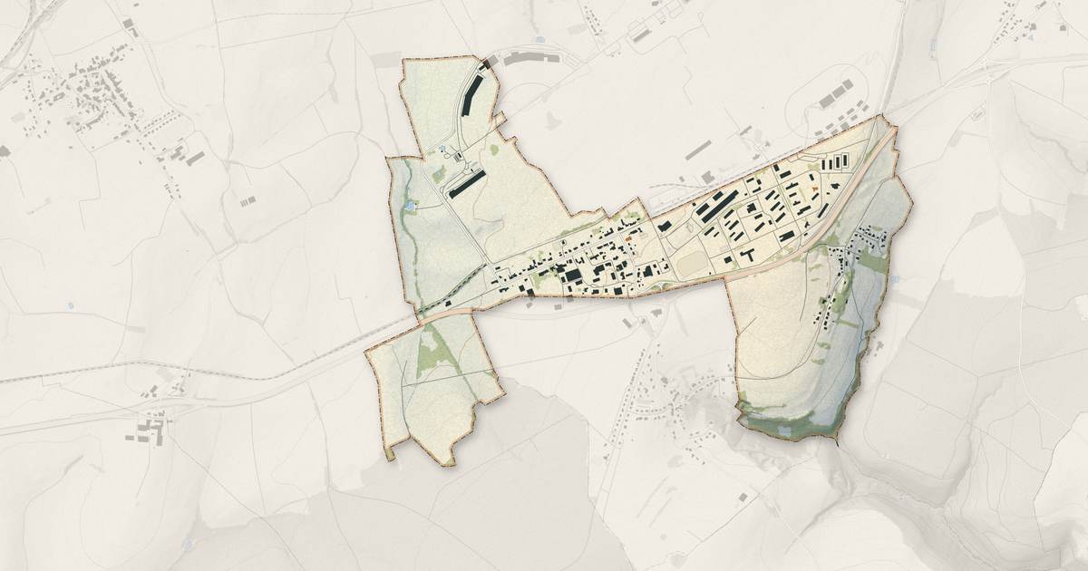 Portrait cartographique de Saint-Jean-Kourtzerode : relief, eau, forêts, bâti et voies, calculés à partir des données de l'IGN