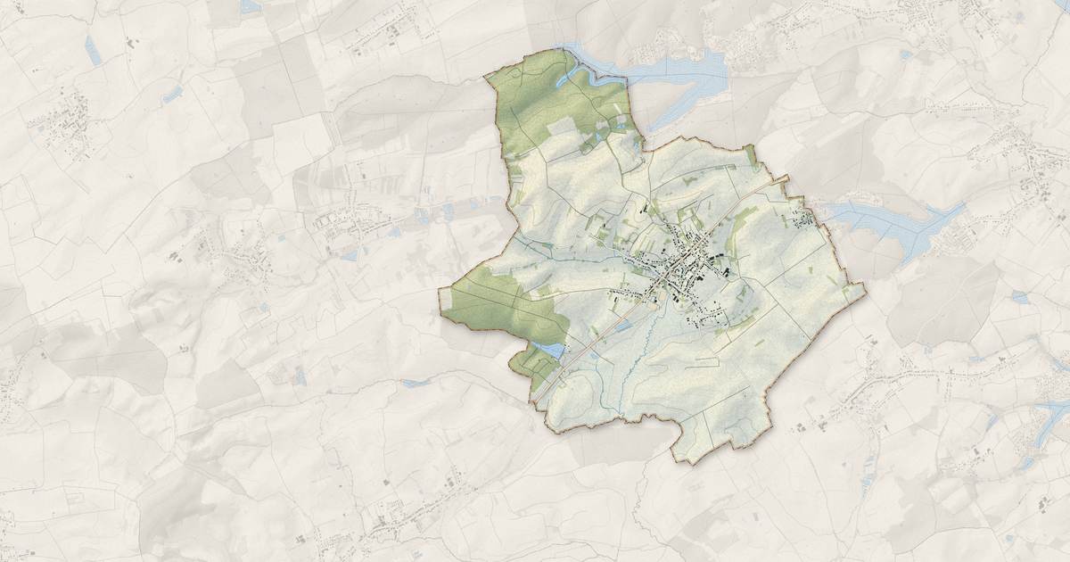 Portrait cartographique de Saint-Jean-Rohrbach : relief, eau, forêts, bâti et voies, calculés à partir des données de l'IGN