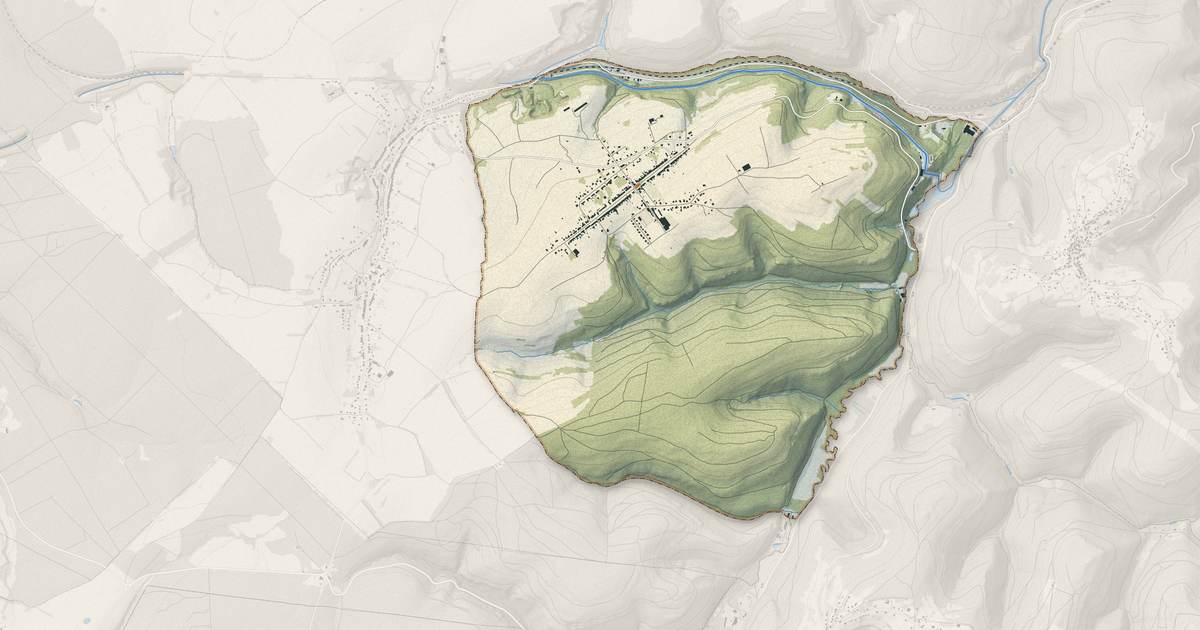 Portrait cartographique de Saint-Louis : relief, eau, forêts, bâti et voies, calculés à partir des données de l'IGN