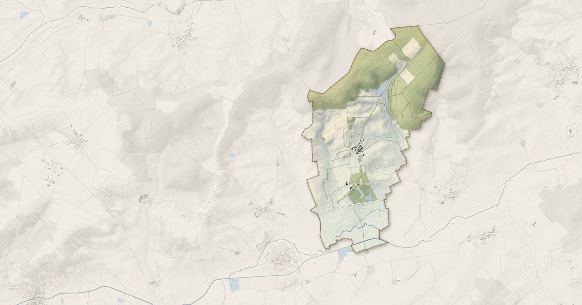 Portrait cartographique de Saint-Médard : relief, eau, forêts, bâti et voies, calculés à partir des données de l'IGN