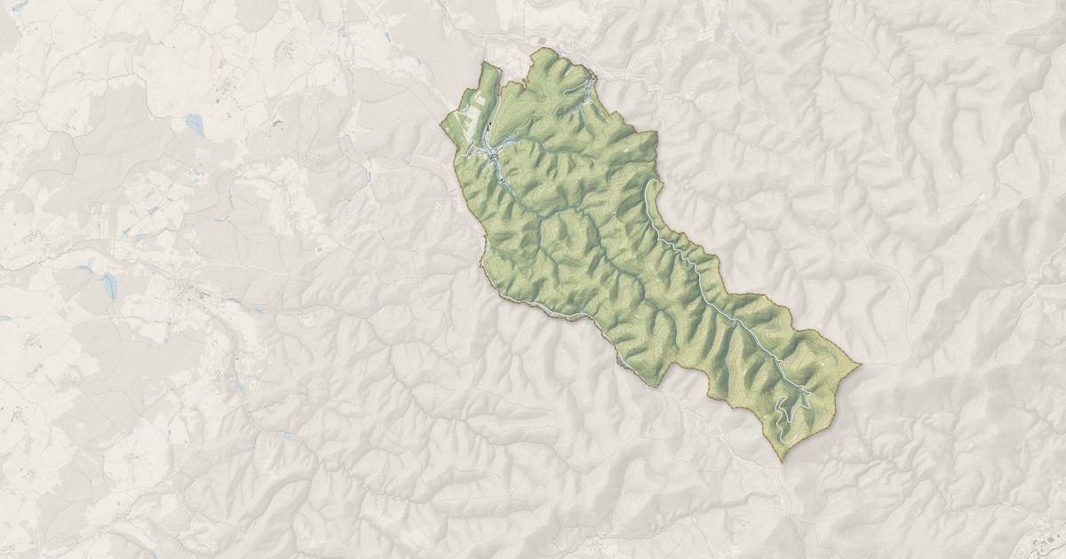 Portrait cartographique de Saint-Quirin : relief, eau, forêts, bâti et voies, calculés à partir des données de l'IGN