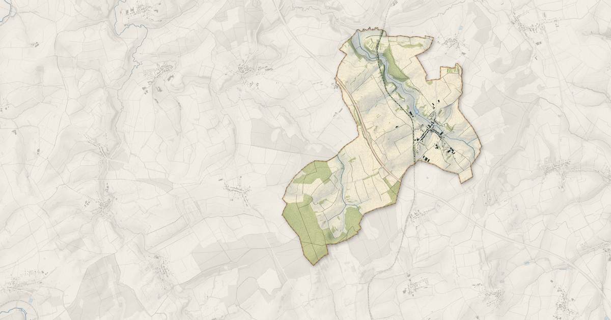 Portrait cartographique de Schalbach : relief, eau, forêts, bâti et voies, calculés à partir des données de l'IGN