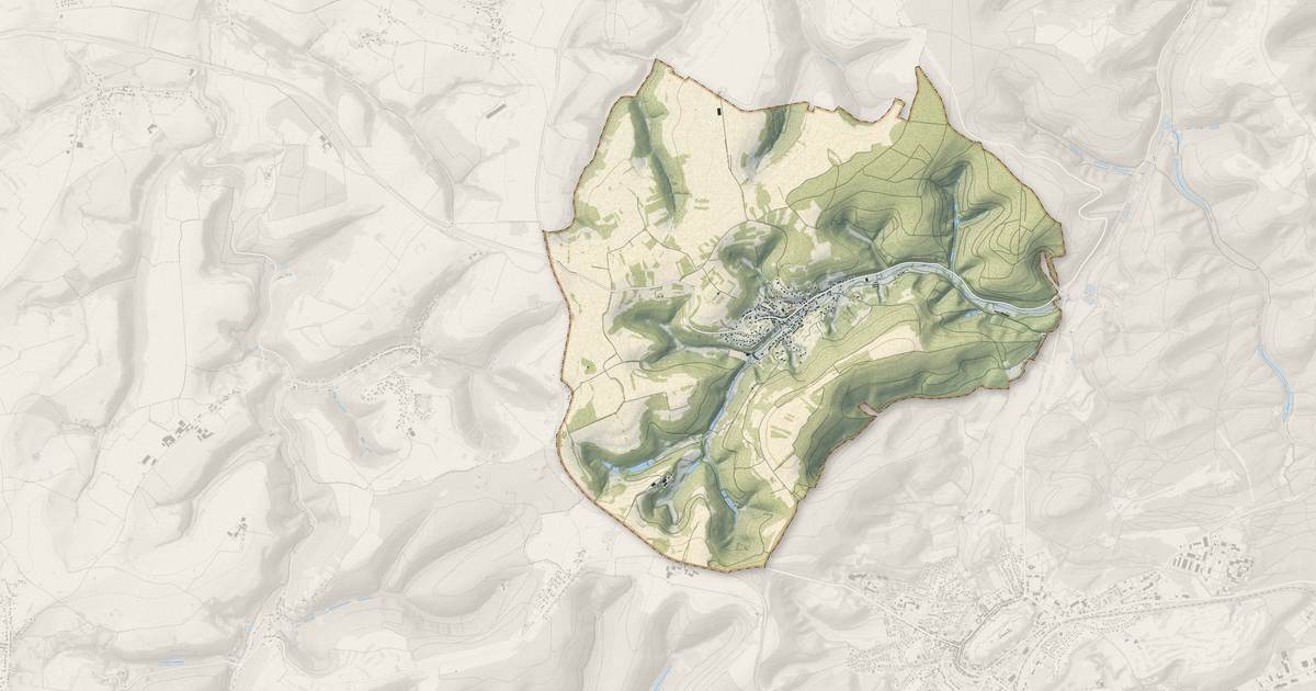 Portrait cartographique de Schorbach : relief, eau, forêts, bâti et voies, calculés à partir des données de l'IGN