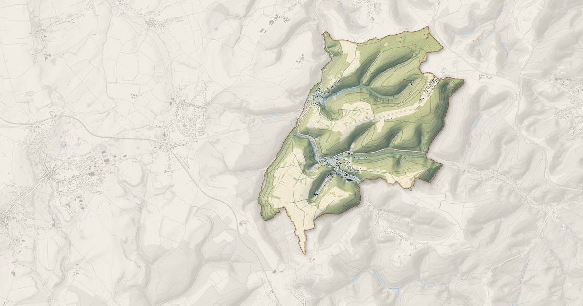 Portrait cartographique de Siersthal : relief, eau, forêts, bâti et voies, calculés à partir des données de l'IGN