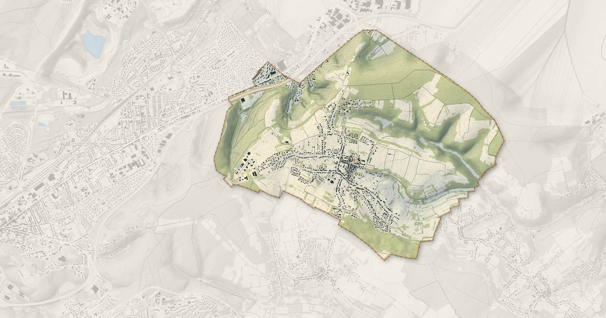 Portrait cartographique de Spicheren : relief, eau, forêts, bâti et voies, calculés à partir des données de l'IGN