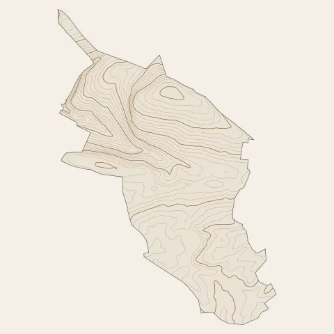 Théding : courbes de niveau