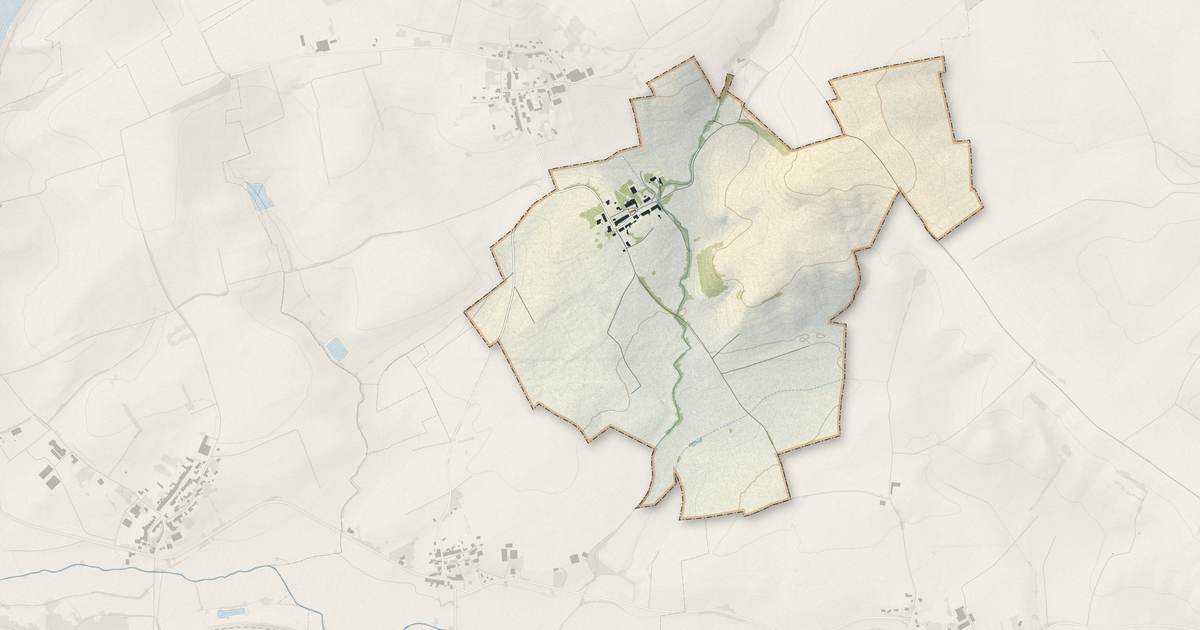 Portrait cartographique de Thonville : relief, eau, forêts, bâti et voies, calculés à partir des données de l'IGN