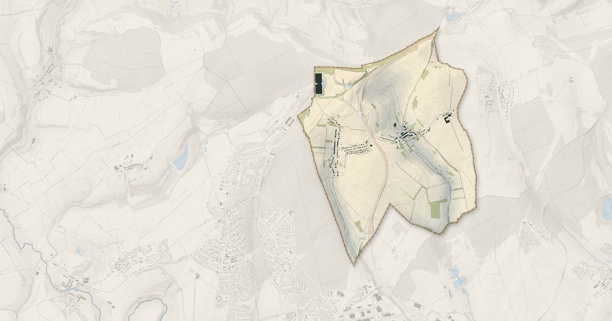 Portrait cartographique de Tritteling-Redlach : relief, eau, forêts, bâti et voies, calculés à partir des données de l'IGN