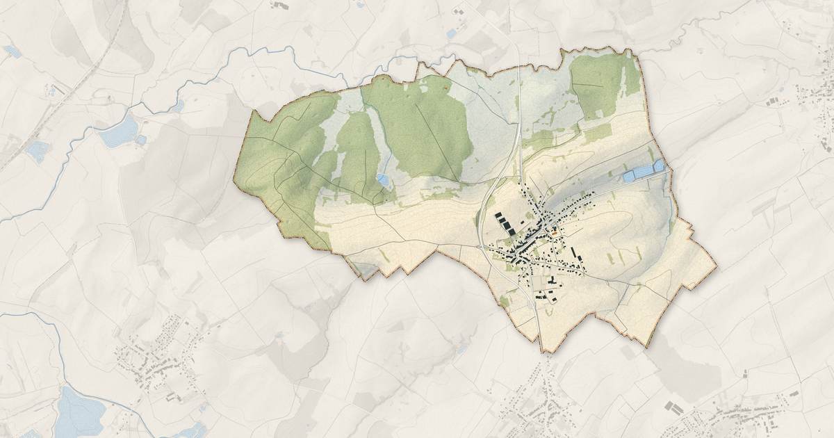 Portrait cartographique de Vahl-Ebersing : relief, eau, forêts, bâti et voies, calculés à partir des données de l'IGN