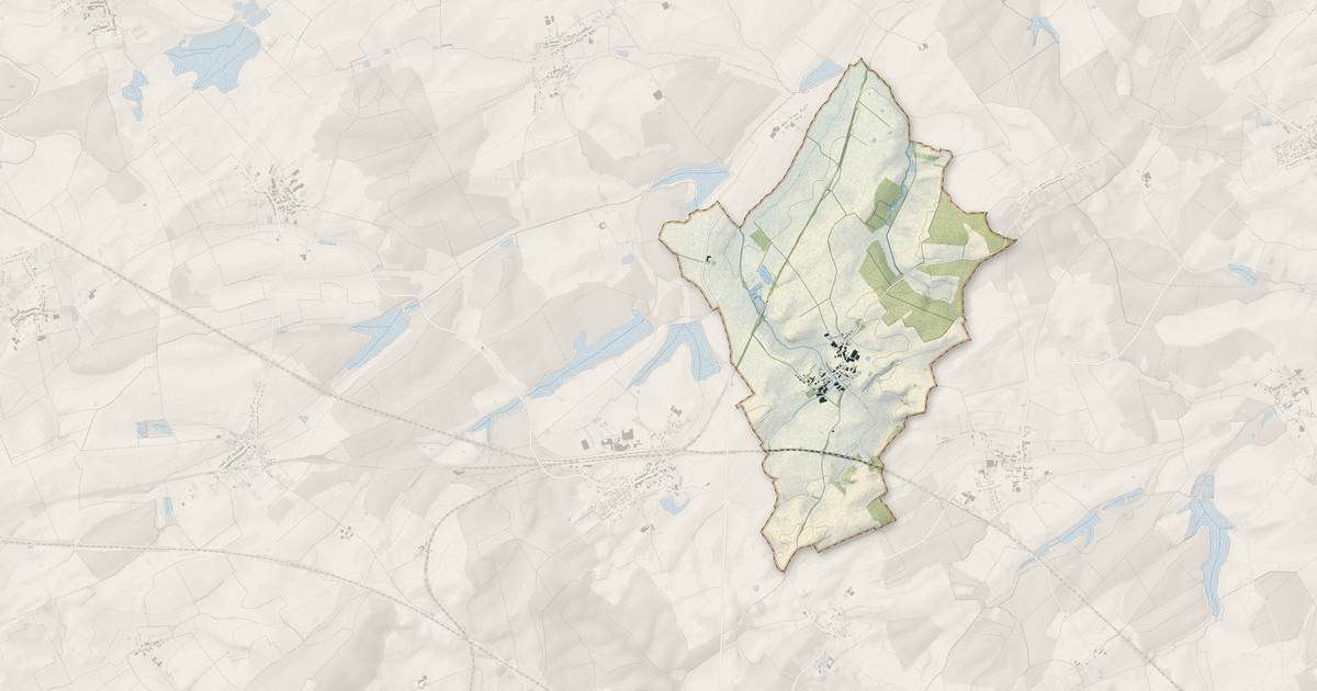 Portrait cartographique de Vahl-lès-Bénestroff : relief, eau, forêts, bâti et voies, calculés à partir des données de l'IGN