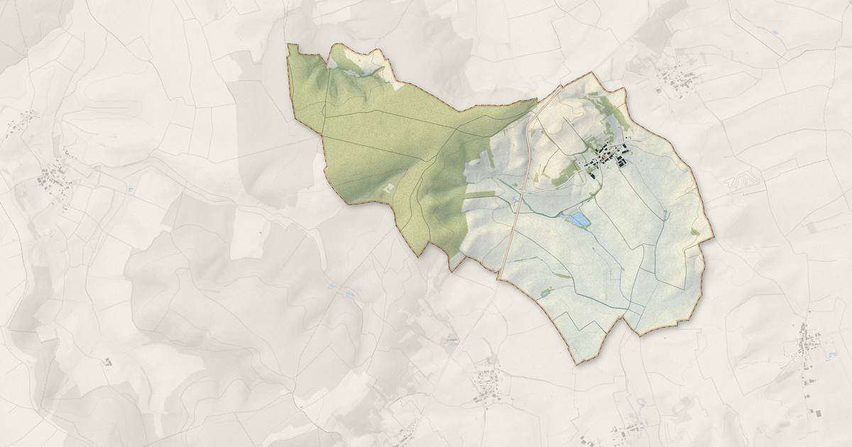 Portrait cartographique de Vannecourt : relief, eau, forêts, bâti et voies, calculés à partir des données de l'IGN