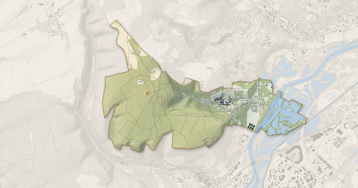 Portrait cartographique de Vaux : relief, eau, forêts, bâti et voies, calculés à partir des données de l'IGN