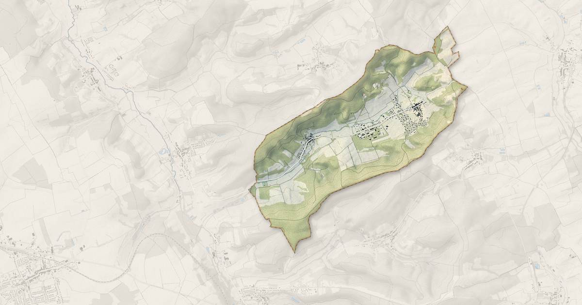 Portrait cartographique de Veckring : relief, eau, forêts, bâti et voies, calculés à partir des données de l'IGN