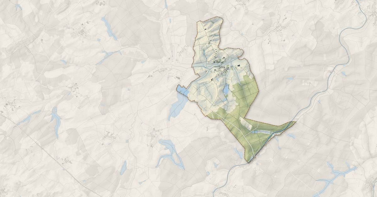 Portrait cartographique de Vibersviller : relief, eau, forêts, bâti et voies, calculés à partir des données de l'IGN