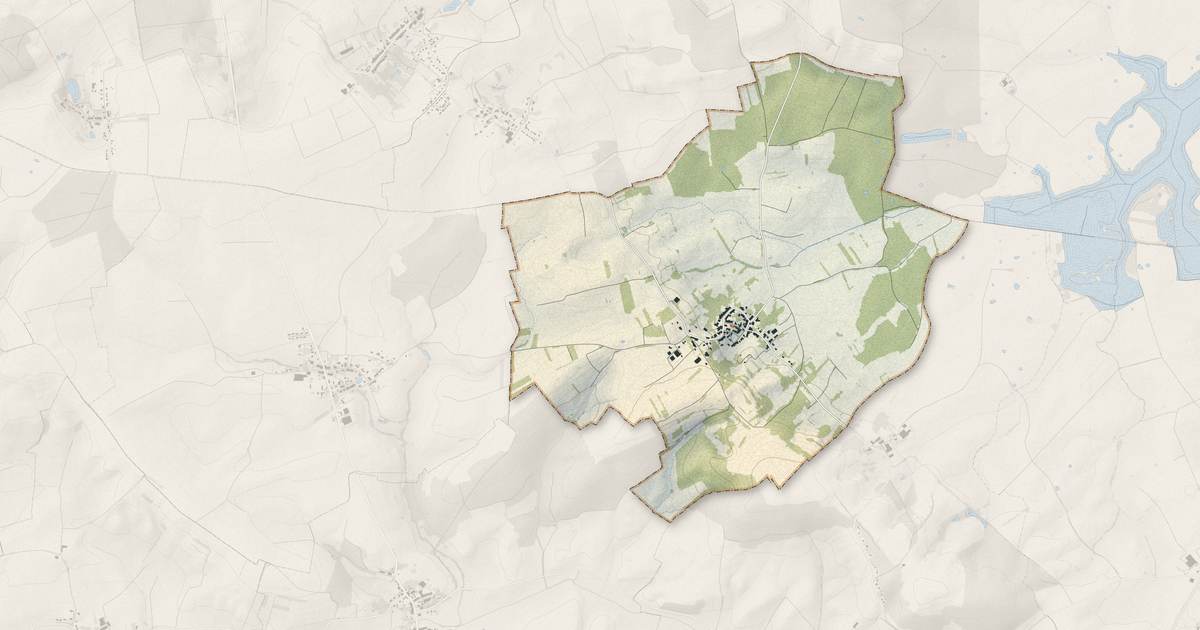 Portrait cartographique de Viller : relief, eau, forêts, bâti et voies, calculés à partir des données de l'IGN