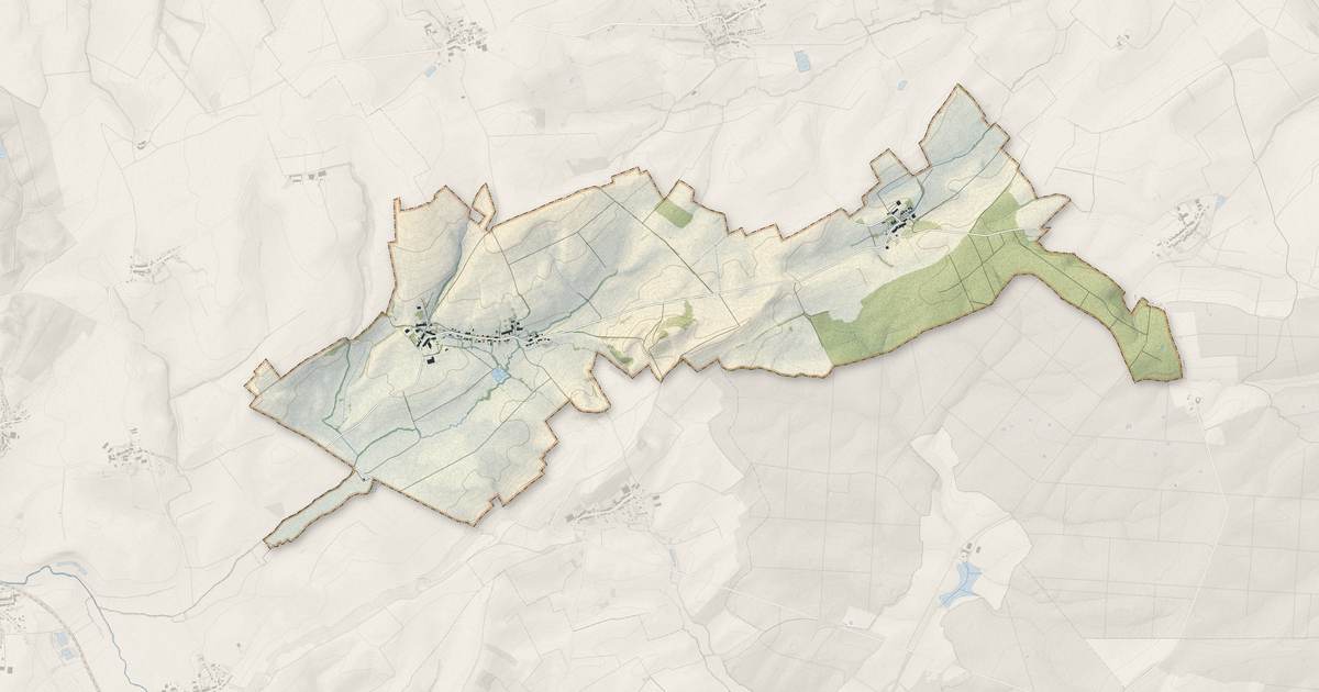 Portrait cartographique de Villers-Stoncourt : relief, eau, forêts, bâti et voies, calculés à partir des données de l'IGN