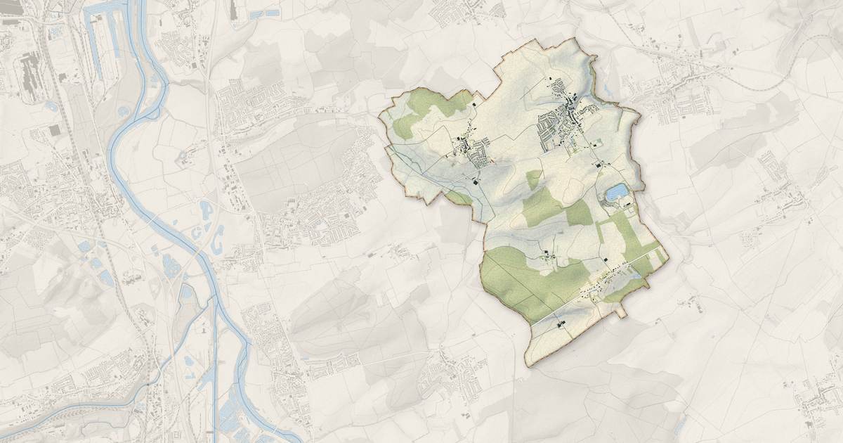 Portrait cartographique de Volstroff : relief, eau, forêts, bâti et voies, calculés à partir des données de l'IGN