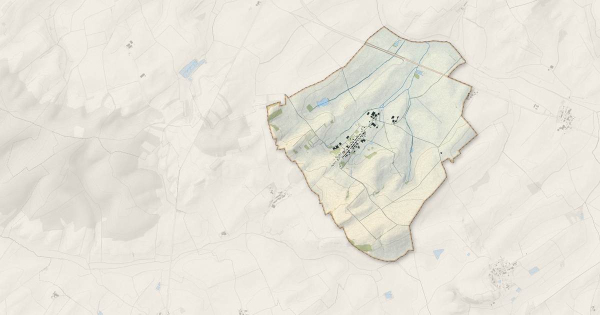 Portrait cartographique de Xanrey : relief, eau, forêts, bâti et voies, calculés à partir des données de l'IGN