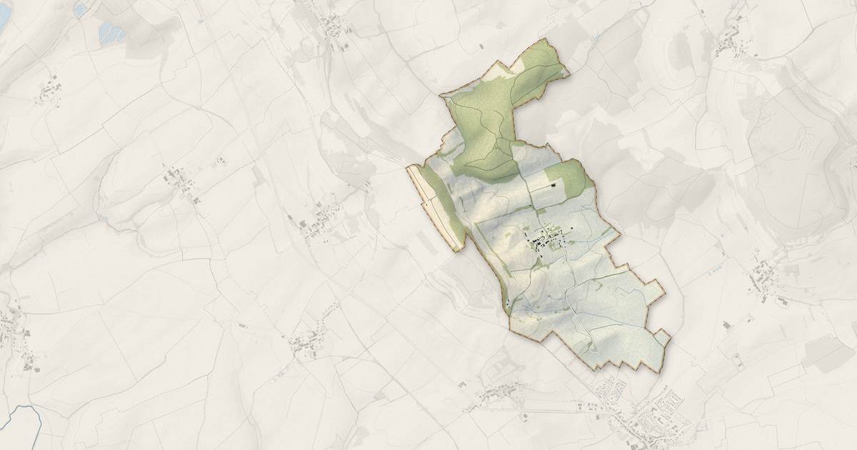 Portrait cartographique de Xocourt : relief, eau, forêts, bâti et voies, calculés à partir des données de l'IGN