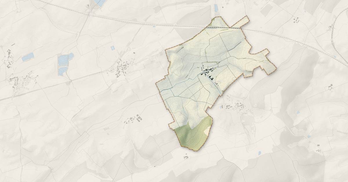 Portrait cartographique de Zarbeling : relief, eau, forêts, bâti et voies, calculés à partir des données de l'IGN