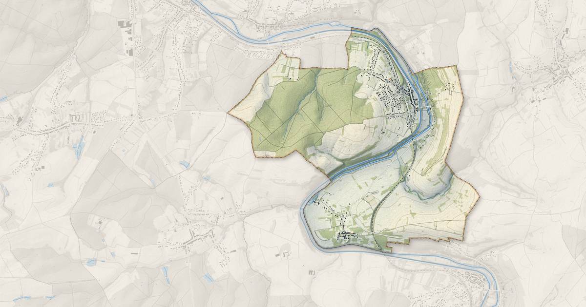 Portrait cartographique de Zetting : relief, eau, forêts, bâti et voies, calculés à partir des données de l'IGN