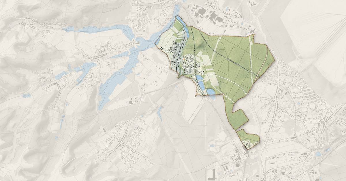 Portrait cartographique de Diesen : relief, eau, forêts, bâti et voies, calculés à partir des données de l'IGN