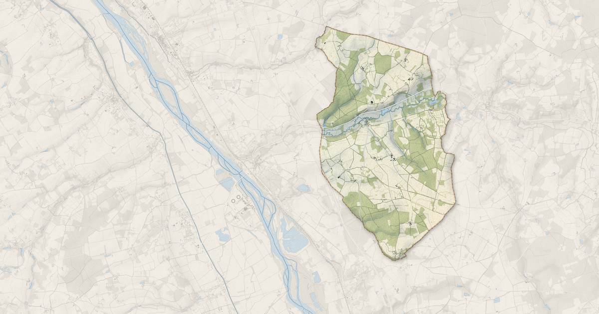 Portrait cartographique de Annay : relief, eau, forêts, bâti et voies, calculés à partir des données de l'IGN
