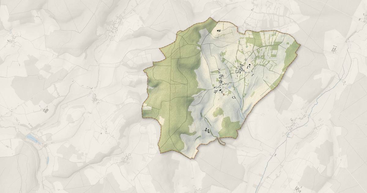 Portrait cartographique de Arbourse : relief, eau, forêts, bâti et voies, calculés à partir des données de l'IGN