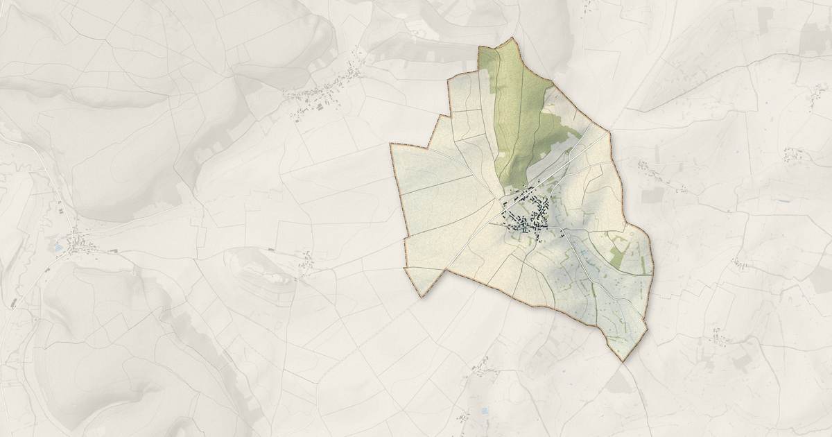 Portrait cartographique de Asnan : relief, eau, forêts, bâti et voies, calculés à partir des données de l'IGN