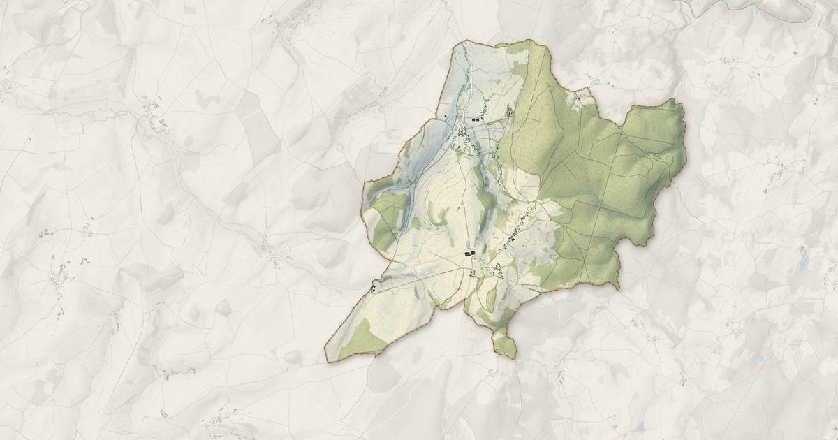 Portrait cartographique de Bazoches : relief, eau, forêts, bâti et voies, calculés à partir des données de l'IGN