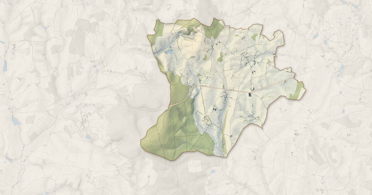 Portrait cartographique de Billy-Chevannes : relief, eau, forêts, bâti et voies, calculés à partir des données de l'IGN