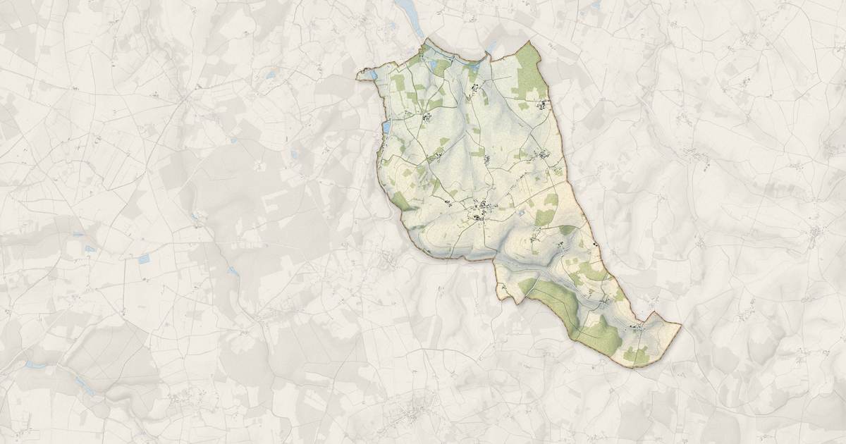Portrait cartographique de Bitry : relief, eau, forêts, bâti et voies, calculés à partir des données de l'IGN